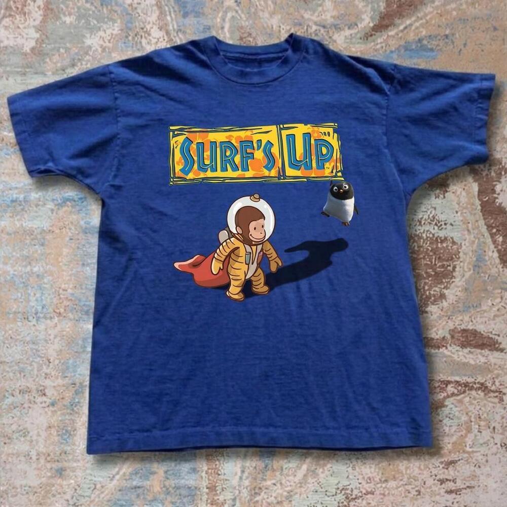 Blue Curious George Surf_S Up Tee